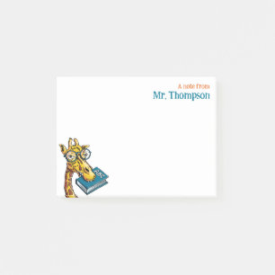 Eine Nachricht von der Lehrkraft mit Namen - Verrü Post-it Klebezettel