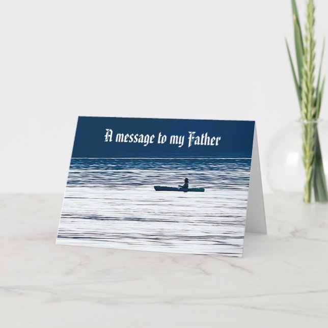 EINE NACHRICHT ZU MEINER VATER-Karte Karte (Vorderseite)