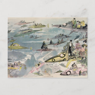 Eine Nacht an der Oper im Jahr 2000 - 1882 Postkarte