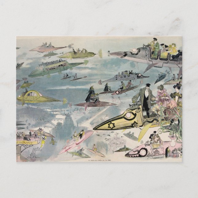 Eine Nacht an der Oper im Jahr 2000 - 1882 Postkarte (Vorderseite)