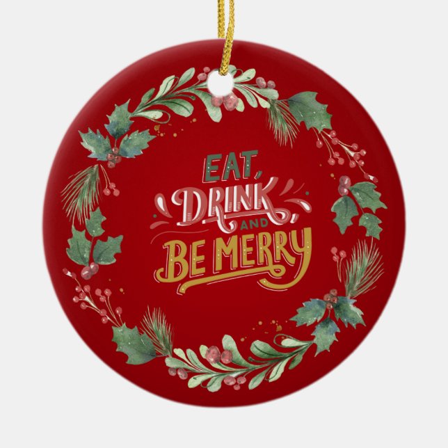 "Eine Nacht der Freude: Weihnachten im Unternehmen Keramik Ornament (Vorne)