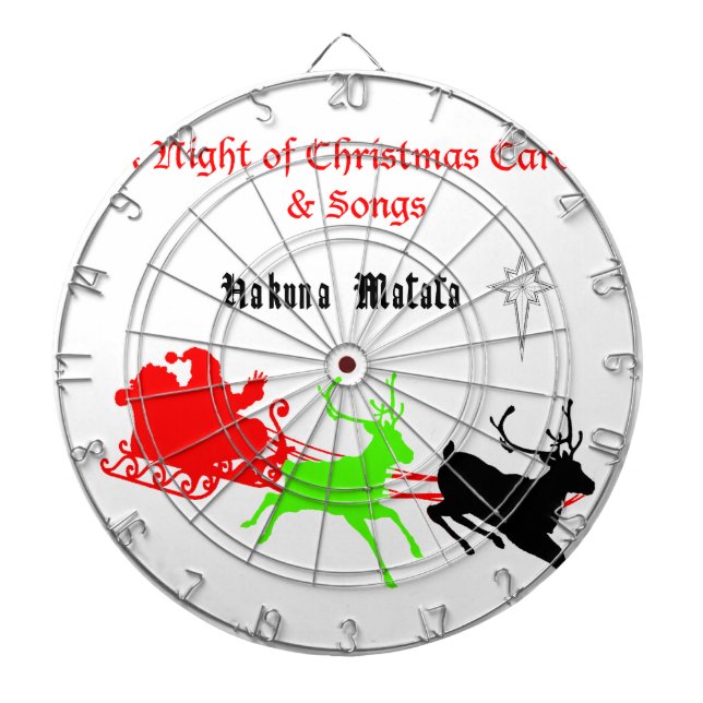 Eine Nacht der Weihnachtslieder und Songs Hakunama Dartscheibe (vorne)