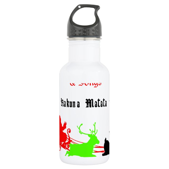 Eine Nacht der Weihnachtslieder und Songs Hakunama Trinkflasche (Vorderseite)