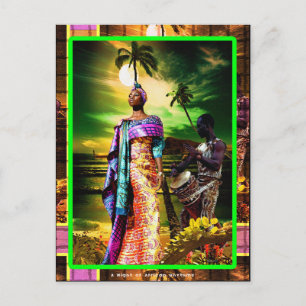 Eine Nacht des afrikanischen Rhythmus Postkarte
