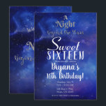 Eine Nacht hinter den Sternen Starry Sweet 16 Part Einladung<br><div class="desc">Anpassen für jedes Ereignis.</div>