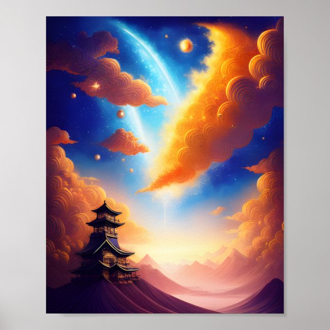 Eine Nacht im Sternenposter Poster (Vorne)