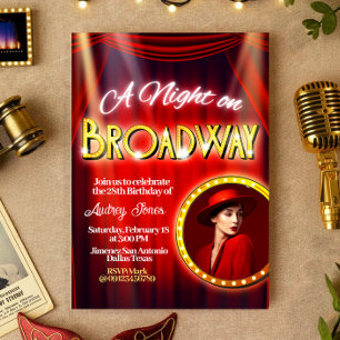 Eine Nacht in Broadway mit Bilder-Einladung Einladung