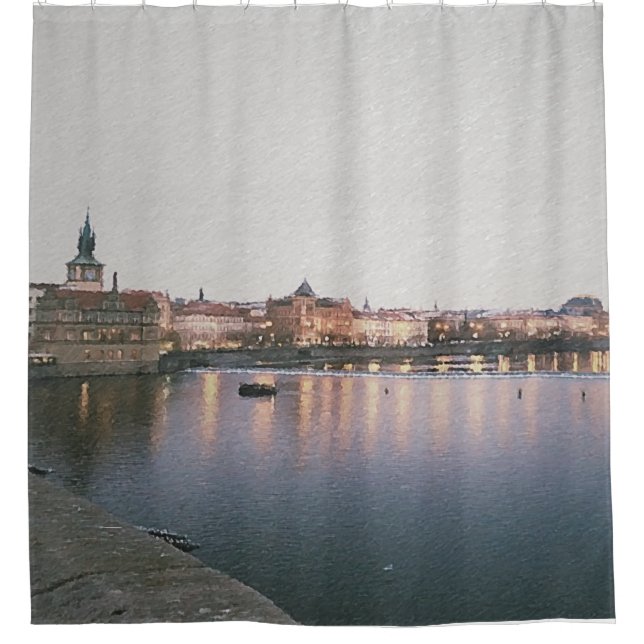Eine Nacht in Prag Duschvorhang (Vorderseite)