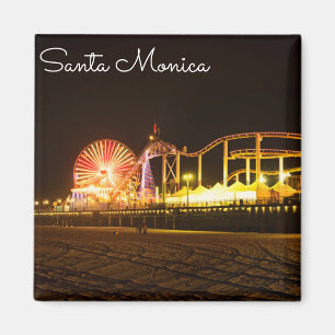Eine Nacht in Santa Monica Kalifornien Magnet