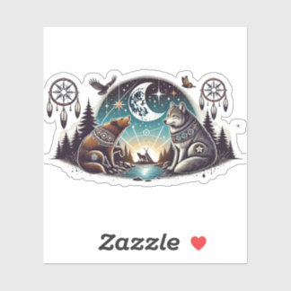 Eine Nacht mit Freunden. Aufkleber