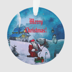 Eine Nacht mit Weihnachten - Weihnachten Keramik O Ornament