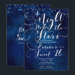EINE NACHT UNTER DEN STERNEN Starry Blue Sky Sweet Einladung<br><div class="desc">Passen Sie beide Seiten an,  egal wie Sie gewollt haben,  für jedes Ereignis.</div>