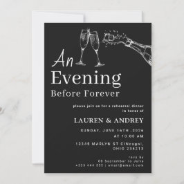 Eine Nacht vor der Hochzeitsprobe-Dinner-Einladung Einladung