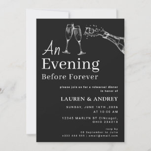 Eine Nacht vor der Hochzeitsprobe-Dinner-Einladung Einladung