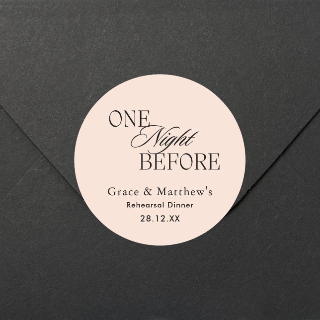 Eine Nacht vor der Probe Runder Aufkleber (Von Creator hochgeladen)