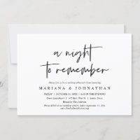 Eine Nacht zum Gedenken, Hochzeitsessen Probe