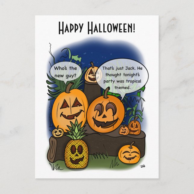 Eine Nacht zur Erinnerung an Halloween-Postkarte Postkarte (Vorderseite)