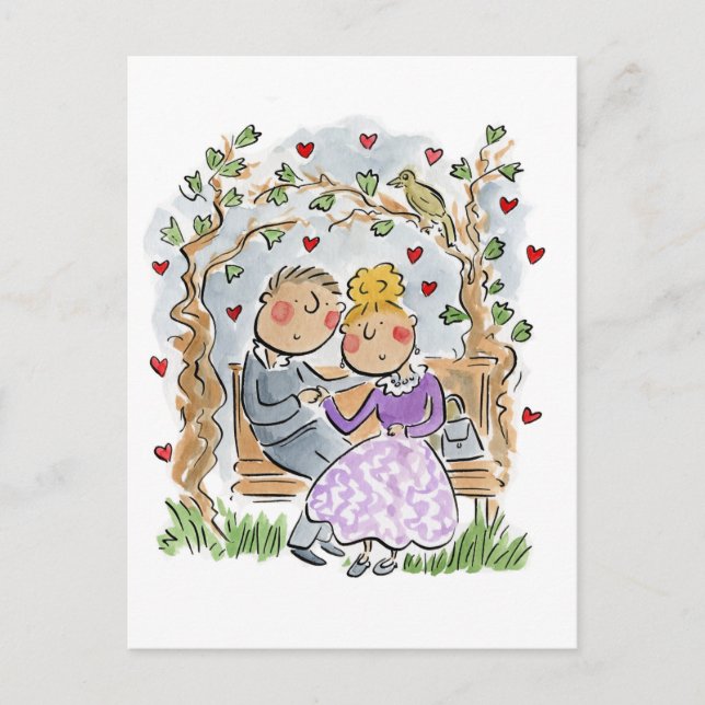 Eine Nachtigall sang auf dem Berkeley Square Postkarte (Vorderseite)