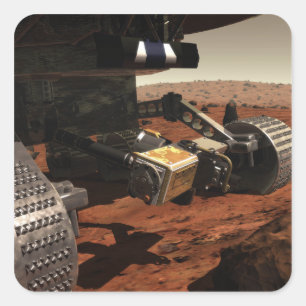 Eine nahe Sicht auf den Arm auf die Mars der NASA Quadratischer Aufkleber
