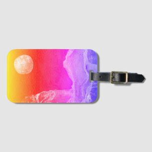 Eine nahe Sicht auf Fantasiewelten und ihre Monde Gepäckanhänger