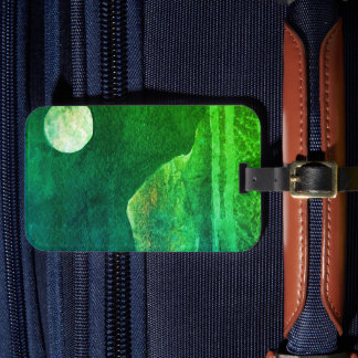 Eine nahe Sicht auf Fantasiewelten und ihre Monde Gepäckanhänger