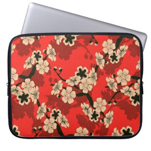 eine nahtlose japanische Kachel mit Kirschbaum Laptopschutzhülle