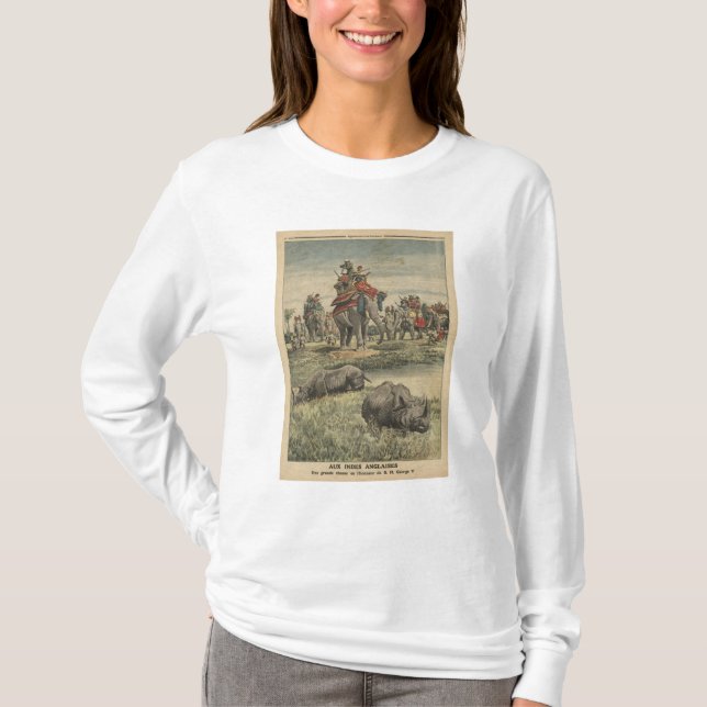 Eine Nashornjagd zu Ehren Königs George V T-Shirt (Vorderseite)