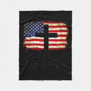 Eine Nation Amerikanische 4. Juli-Flagge USA Fleecedecke