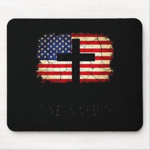 Eine Nation Amerikanische 4. Juli-Flagge USA Mousepad