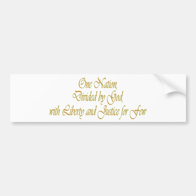 Eine Nation... Autoaufkleber (Vorne)