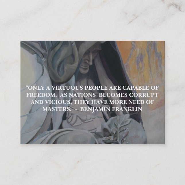 "Eine Nation der gut informierten Männer. "- Visitenkarte (Vorderseite)