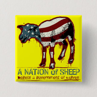 Eine Nation des Schaf-Knopfes Button