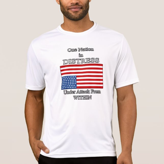 "EINE NATION in der BEDRÄNGNIS" T-Shirt (Vorderseite)
