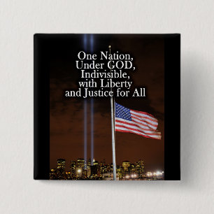 Eine Nation unter dem Gott-Patriot-Tag 9/11 Button