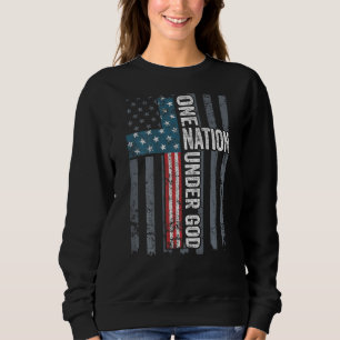 Eine Nation unter der gottesfürchtigen US-Kreuzfla Sweatshirt