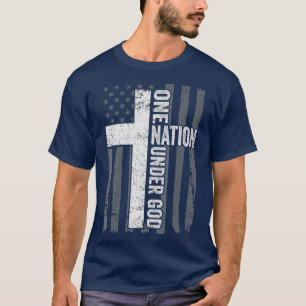 EINE NATION UNTER GOD Patriotic Christlich USA T-Shirt