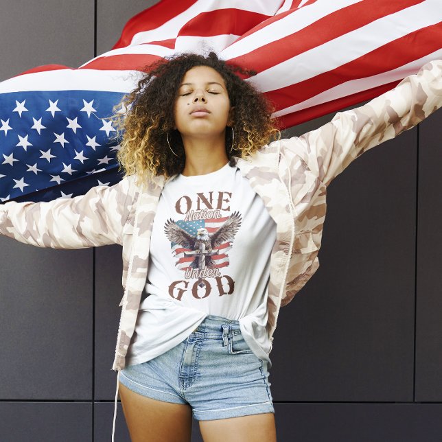 Eine Nation unter GOD USA Patriotic T-Shirt (Von Creator hochgeladen)
