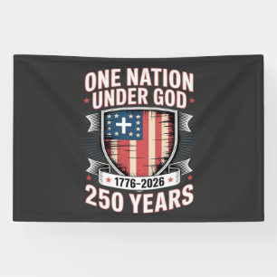 Eine Nation unter Gott 1776 2026 Banner