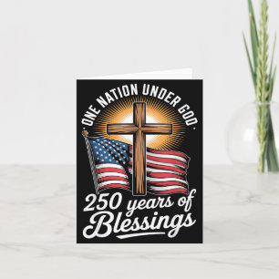 Eine Nation unter Gott 250 Jahre 250. Jubiläum Karte