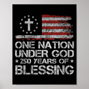 Eine Nation unter Gott 250 Jahre 250. Jubiläum Poster