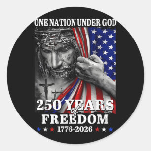 Eine Nation unter Gott 250 Jahre Dom 1776 2026 Runder Aufkleber