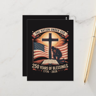 Eine Nation unter Gott 250 Jahre Postkarte