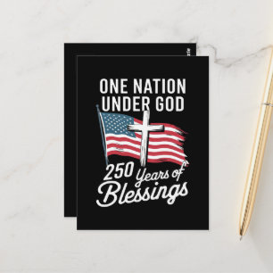 Eine Nation unter Gott 250 Jahre Postkarte