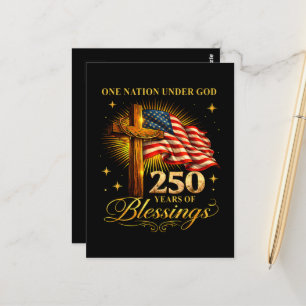 Eine Nation unter Gott 250 Jahre Postkarte