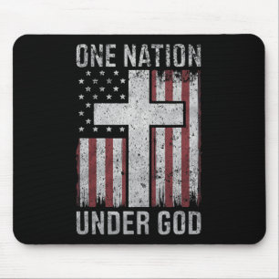 Eine Nation unter Gott 4. Juli Vintage Patriotik Mousepad