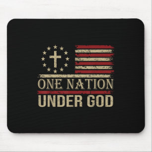 Eine Nation unter Gott Amerika Stolz uns Flagge Je Mousepad