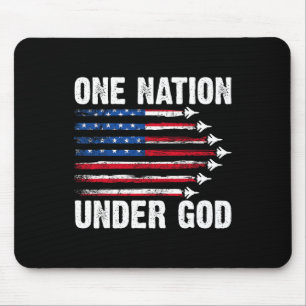 Eine Nation unter Gott Amerikanische Flagge 4. Jul Mousepad