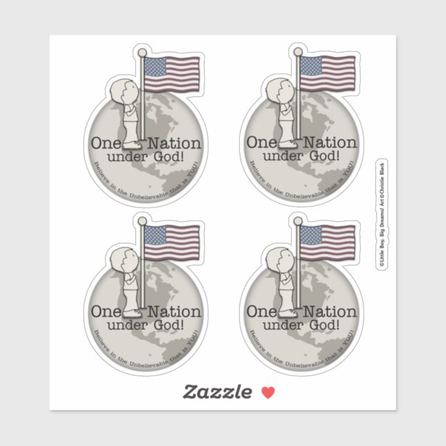 Eine Nation unter Gott Aufkleber (Blatt)