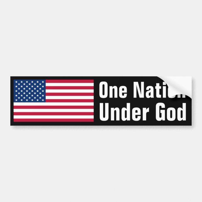 Eine Nation unter Gott Autoaufkleber (Vorne)