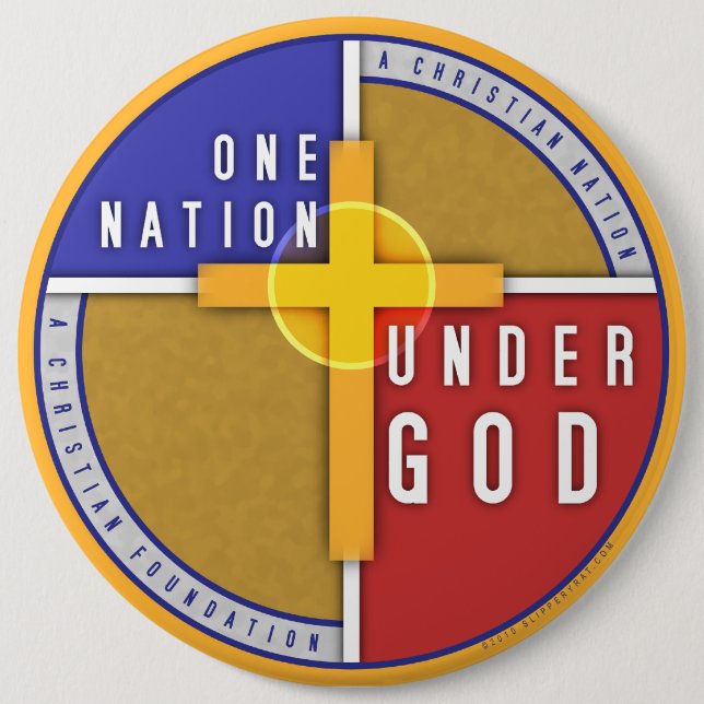 Eine Nation unter Gott Button (Vorderseite)